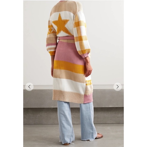 NEW Love Shack Fancy belted Grayson cardigan Duster Desert Sunset XS/S - Picture 5 of 16